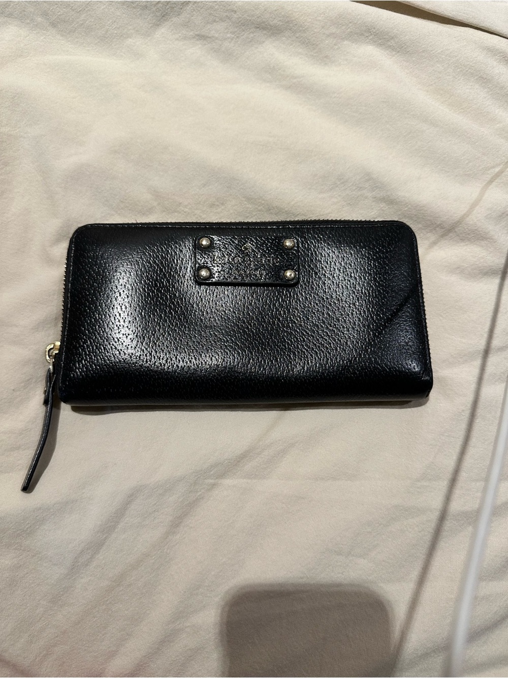 kate spade Black Rectangle Zip Wallet